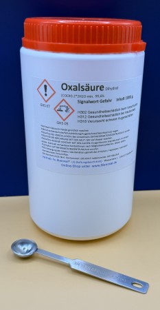 1kg. Oxalsäure inkl. 1 Mess-Löffel aus Edelstahl