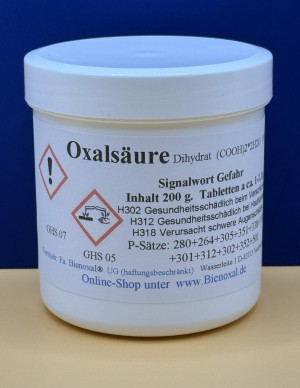 Oxalsäuretabletten dihydrat 200 g
