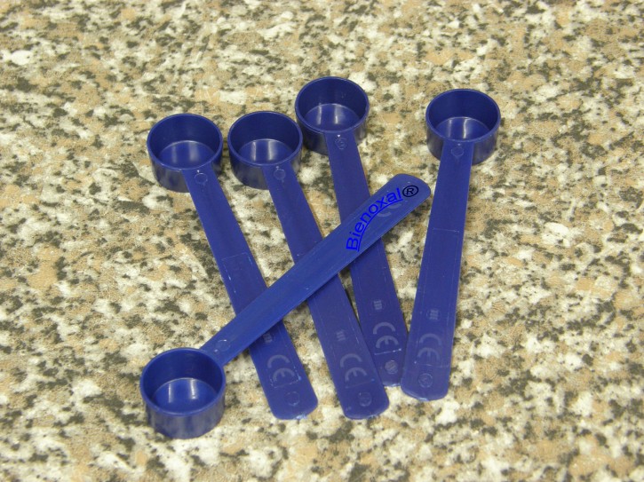 5 Messlöffel 1,75 ml. aus Polystyrol