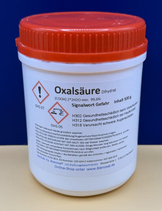 Oxalsäure Pulver 500 g 99,6% technisch Oxalsäure Pulver 500 g 99,6% technisch