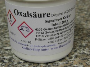 OXALSÄURE  Pulver 200 g  99,6% technisch